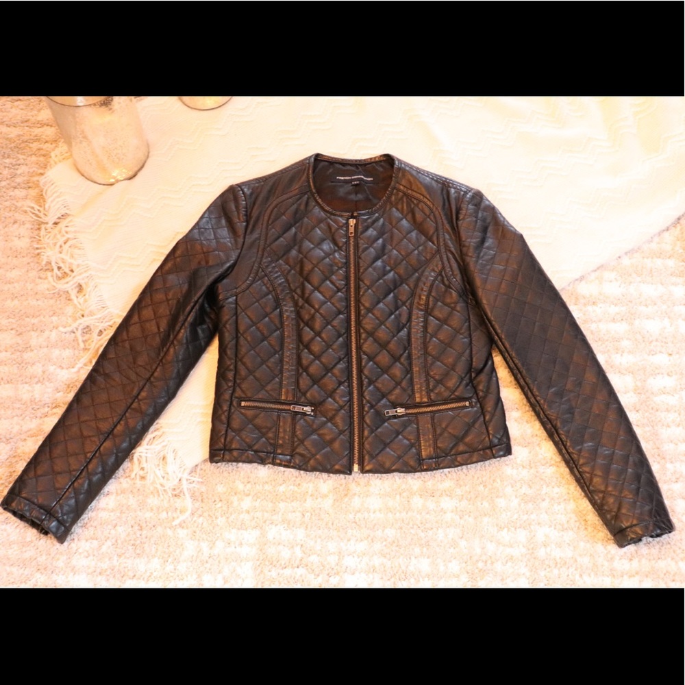 French Connection vegan leather jacket